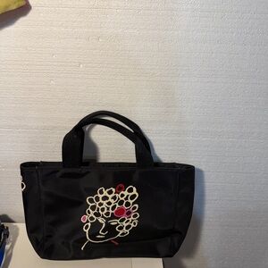 Kate Spade Jadyn M. Kaimen Nylon black printed hand held Tote